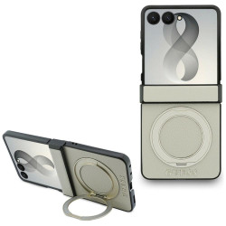 Nutitelefoni tagakaas Samsung Galaxy Z Flip 8 Magnetic Ring Stand Grained Classic Beež