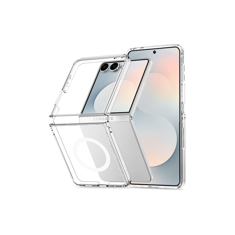 Viedtālruņa aizmugurējais vāciņš Samsung Galaxy Z Flip 8 Clear mag cover Caurspīdīga