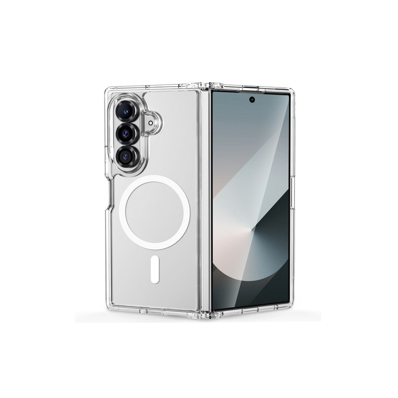 Viedtālruņa aizmugurējais vāciņš Samsung Galaxy Z Fold 8 Ultra Clear mag cover Caurspīdīga