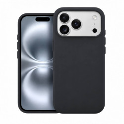 Viedtālruņa aizmugurējais vāciņš Apple iPhone 17 Silicone Case Mag MF Melna