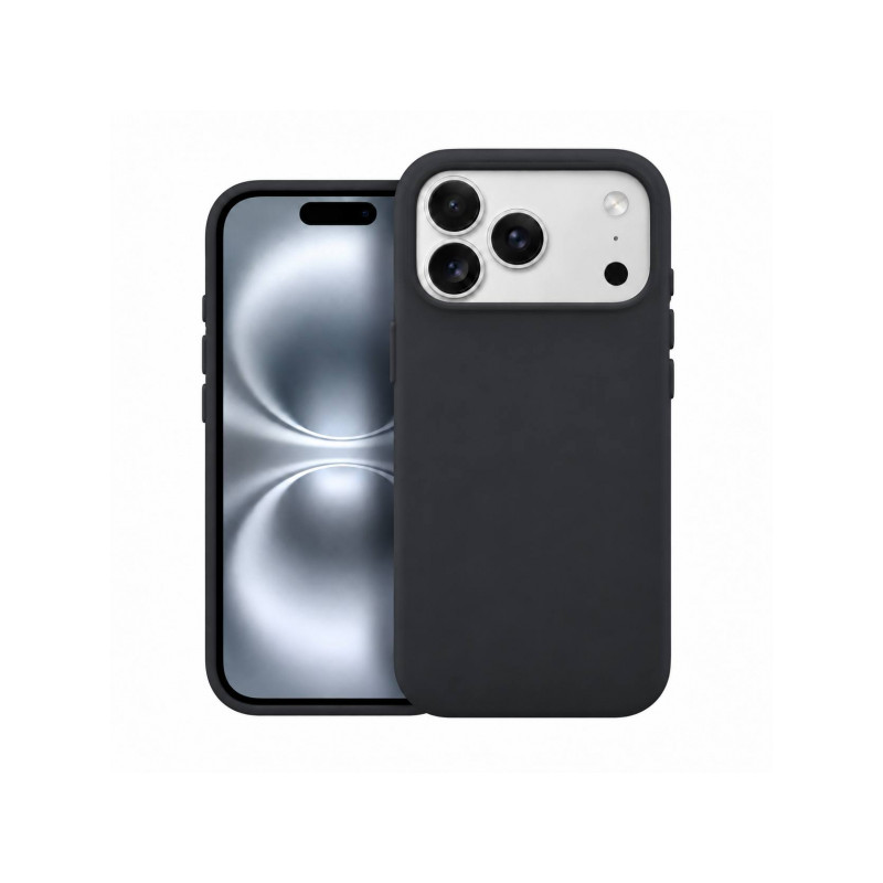 Viedtālruņa aizmugurējais vāciņš Apple iPhone 17 Silicone Case Mag MF Melna