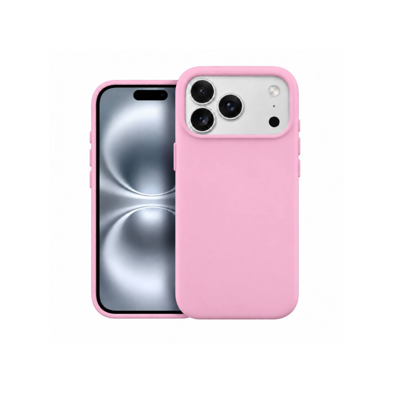 Viedtālruņa aizmugurējais vāciņš Apple iPhone 17 Silicone Case Mag MF Gaiši rozā
