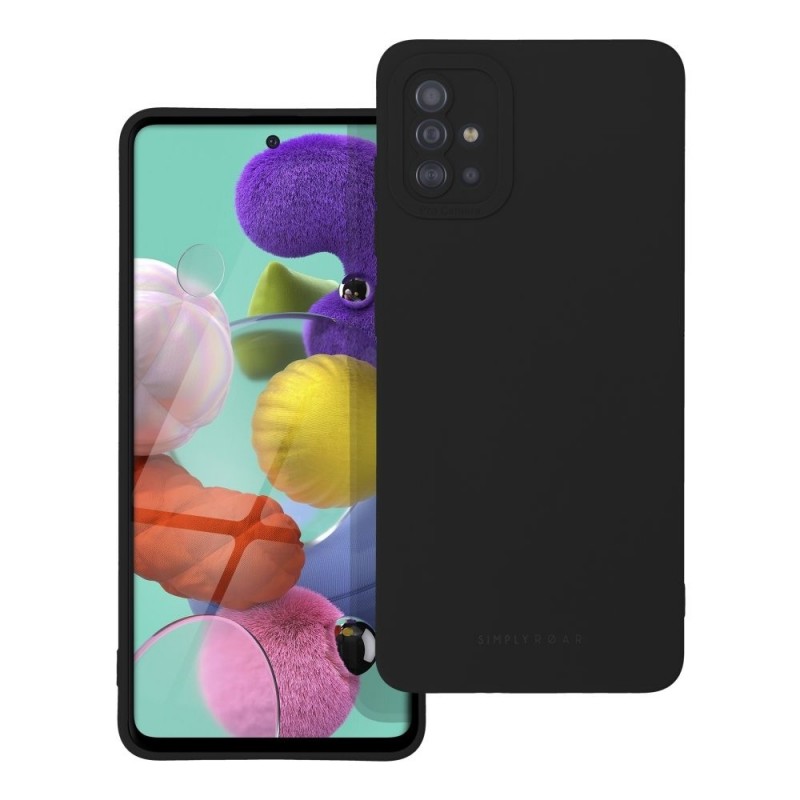 Viedtālruņa aizmugurējais vāciņš Samsung Galaxy A51 Luna Melna