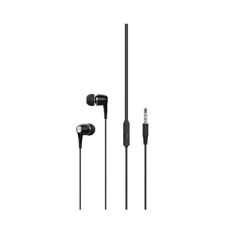Universal EP21 jack 3,5mm Melns