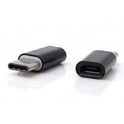 Universal Micro USB / MicroUSB TYPE C melns